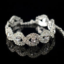Load image into Gallery viewer, Elegant rhinestone crystal bracelet for brides