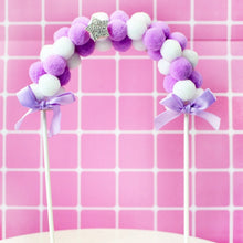 Load image into Gallery viewer, Pink / Blue Soft Pompom Cloud Cake Topper