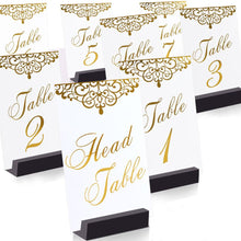 Load image into Gallery viewer, Double side paper table place card with gold foil - 25pcs
