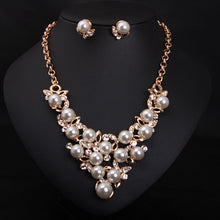 Load image into Gallery viewer, Elegant pearl bridal jewelry set