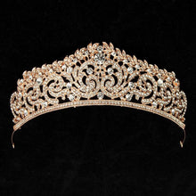 Load image into Gallery viewer, Baroque luxury crystal bridal Crown/Tiara