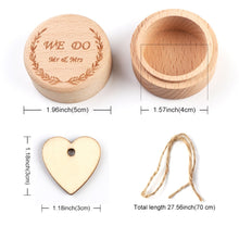 Load image into Gallery viewer, Wooden ring bearer box (5x5x4cm)