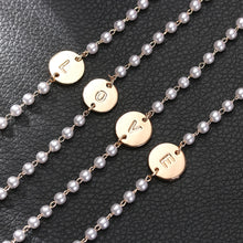 Load image into Gallery viewer, Bridesmaid gift idea - Initial letter bracelet (Gold Stainless Steel)