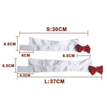 Load image into Gallery viewer, Fur-ends - Cotton white tie and bow for the important day!