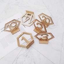 Load image into Gallery viewer, Wooden Table numbers - 10pc 1-10/11-20