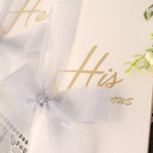 Load image into Gallery viewer, Bride and groom vows card / oath card with ribbon