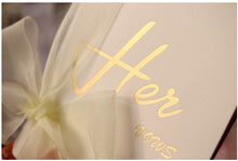 Load image into Gallery viewer, Bride and groom vows card / oath card with ribbon