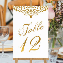 Load image into Gallery viewer, Double side paper table place card with gold foil - 25pcs