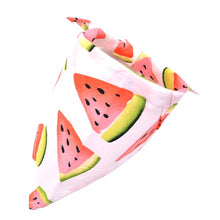 Load image into Gallery viewer, Fur-ends -  Bandana with fruit print scarf (Adjustable Size) for the big day!