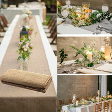 Load image into Gallery viewer, Rustic Burlap Table Runner/Linen Jute Imitated