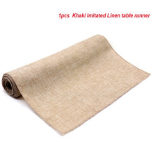 Load image into Gallery viewer, Rustic Burlap Table Runner/Linen Jute Imitated