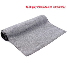 Load image into Gallery viewer, Rustic Burlap Table Runner/Linen Jute Imitated