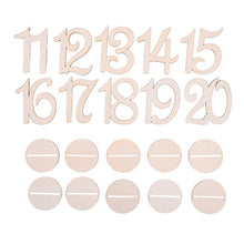Load image into Gallery viewer, Wooden Table numbers - 10pcs  1-10/ 11-20