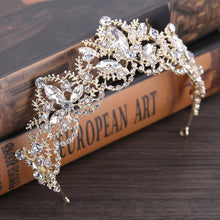 Load image into Gallery viewer, Baroque luxury crystal bridal Crown/Tiara