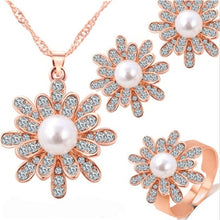 Load image into Gallery viewer, Elegant pearl bridal jewelry set