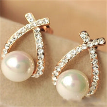 Load image into Gallery viewer, Pearl drop earrings (Bowknot Dangle)