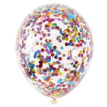 Load image into Gallery viewer, Balloons with colourful foil confetti (10 pcs)