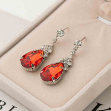 Load image into Gallery viewer, Cubic zirconia drop earrings