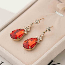 Load image into Gallery viewer, Cubic zirconia drop earrings