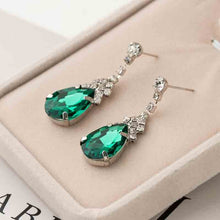 Load image into Gallery viewer, Cubic zirconia drop earrings