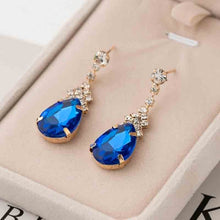 Load image into Gallery viewer, Cubic zirconia drop earrings