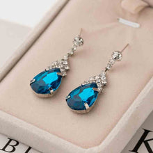 Load image into Gallery viewer, Cubic zirconia drop earrings