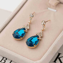 Load image into Gallery viewer, Cubic zirconia drop earrings