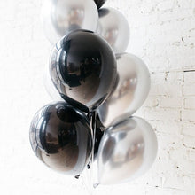 Load image into Gallery viewer, Gold and Black Latex Balloon &amp; Marble Metallic Balloon