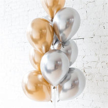 Load image into Gallery viewer, Gold and Black Latex Balloon &amp; Marble Metallic Balloon