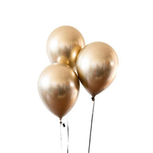 Load image into Gallery viewer, Gold and Black Latex Balloon &amp; Marble Metallic Balloon