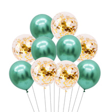 Load image into Gallery viewer, Gold and Black Latex Balloon &amp; Marble Metallic Balloon