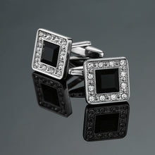 Load image into Gallery viewer, Cufflinks for men (Crown, Crystal, Gold and Silver)