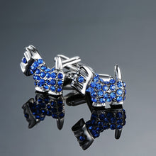 Load image into Gallery viewer, Cufflinks for men (Crown, Crystal, Gold and Silver)