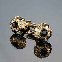 Load image into Gallery viewer, Cufflinks for men (Crown, Crystal, Gold and Silver)