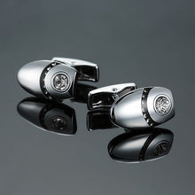Load image into Gallery viewer, Cufflinks for men (Crown, Crystal, Gold and Silver)