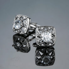 Load image into Gallery viewer, Cufflinks for men (Crown, Crystal, Gold and Silver)