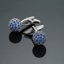Load image into Gallery viewer, Cufflinks for men (Crown, Crystal, Gold and Silver)