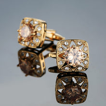 Load image into Gallery viewer, Cufflinks for men (Crown, Crystal, Gold and Silver)