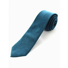 Load image into Gallery viewer, Cotton 2.4'' skinny plaid solid cashmere tie
