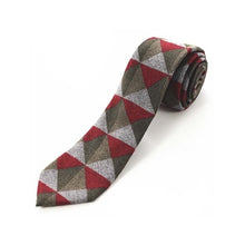 Load image into Gallery viewer, Cotton 2.4'' skinny plaid solid cashmere tie