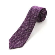 Load image into Gallery viewer, Cotton 2.4'' skinny plaid solid cashmere tie