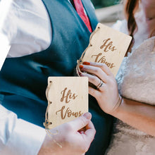 Load image into Gallery viewer, His And Her Vow Books (Kraft Paper, Brown Sturdy Booklet)