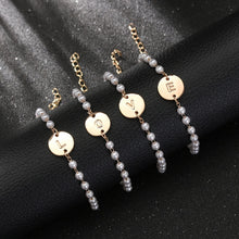 Load image into Gallery viewer, Bridesmaid gift idea - Initial letter bracelet (Gold Stainless Steel)
