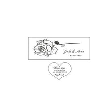 Load image into Gallery viewer, Wedding guest book with hearts, personalized name and date