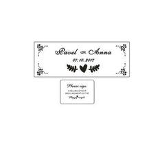 Load image into Gallery viewer, Wedding guest book with hearts, personalized name and date