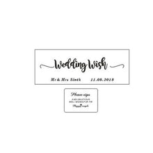 Load image into Gallery viewer, Wedding guest book with hearts, personalized name and date