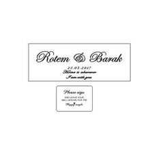 Load image into Gallery viewer, Wedding guest book with hearts, personalized name and date