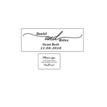 Load image into Gallery viewer, Wedding guest book with hearts, personalized name and date