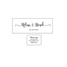 Load image into Gallery viewer, Wedding guest book with hearts, personalized name and date