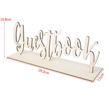 Load image into Gallery viewer, Wooden freestanding guestbook sign
